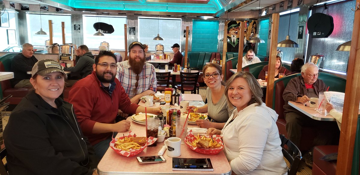 WhereIsRico21's tweet photo. Employee comitte breakfast at Rosie's Dinner. THANK YOU, my Fun Committee peeps, for all you do. #Monumental1541 @EdgerleTracy,  @DonnaBobonna80 @NeriWilliams @ThePacMan1541 @ChasingAutumn22 @LadyofTHD https://t.co/IbLMEfO47i