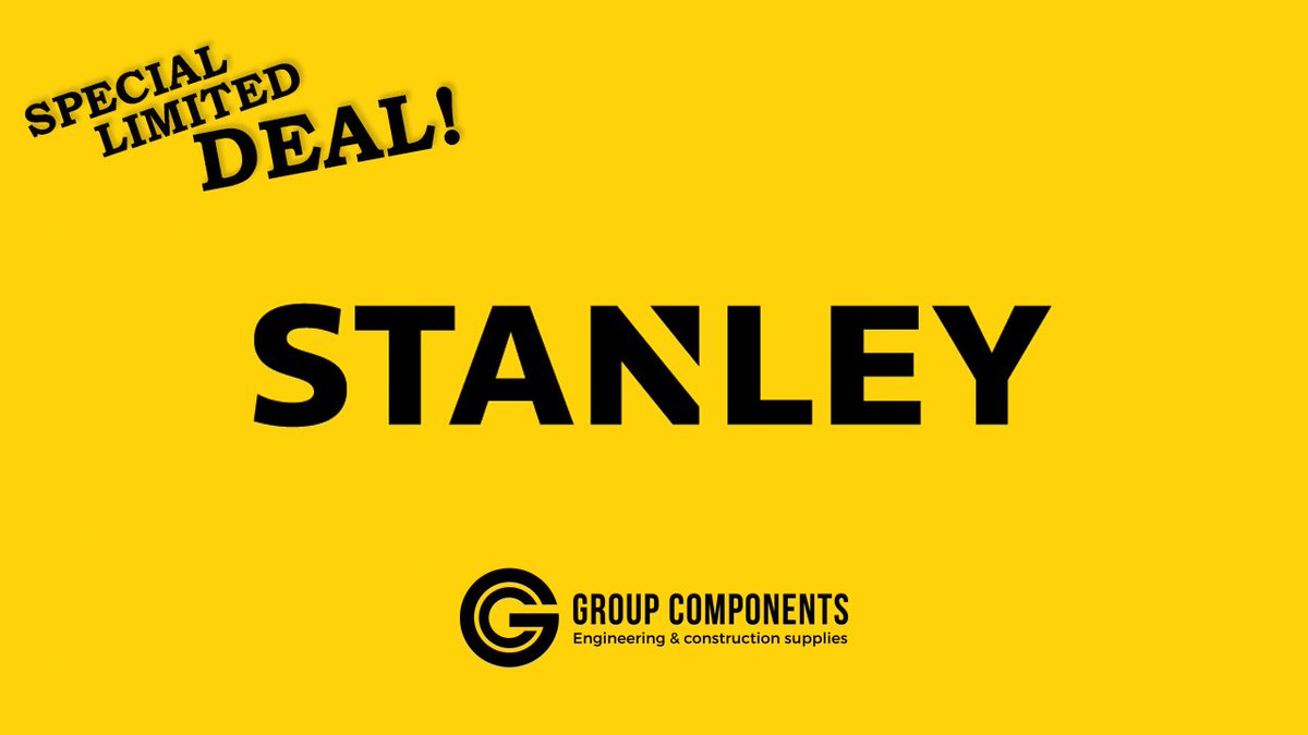 GComponents's tweet photo. Don't miss out on the last #Stanley products on our special #clearance prices! Check out the offer and get in touch with our team here > https://t.co/ugPnUw5Ger

#ConstructionSupplies #Tools #EngineeringSupplies https://t.co/T7bflIqQ1A