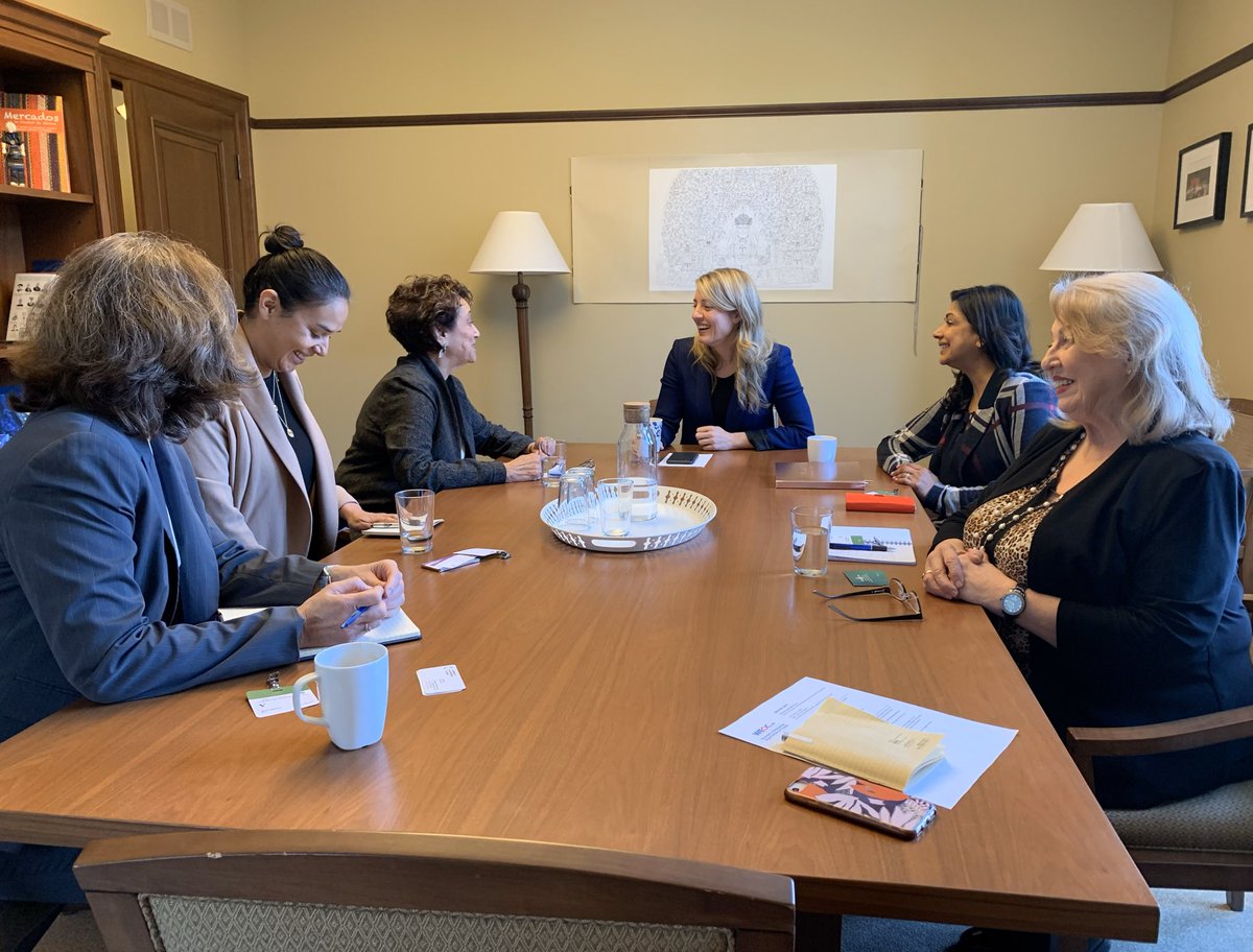 Our CEO and other @WEOCanada members meet with Minister Melanie Joly to promote women’s entrepreneurship this week in Ottawa. #IWD2020 #womenentrepreneurs #FemmesEntrepreneuses