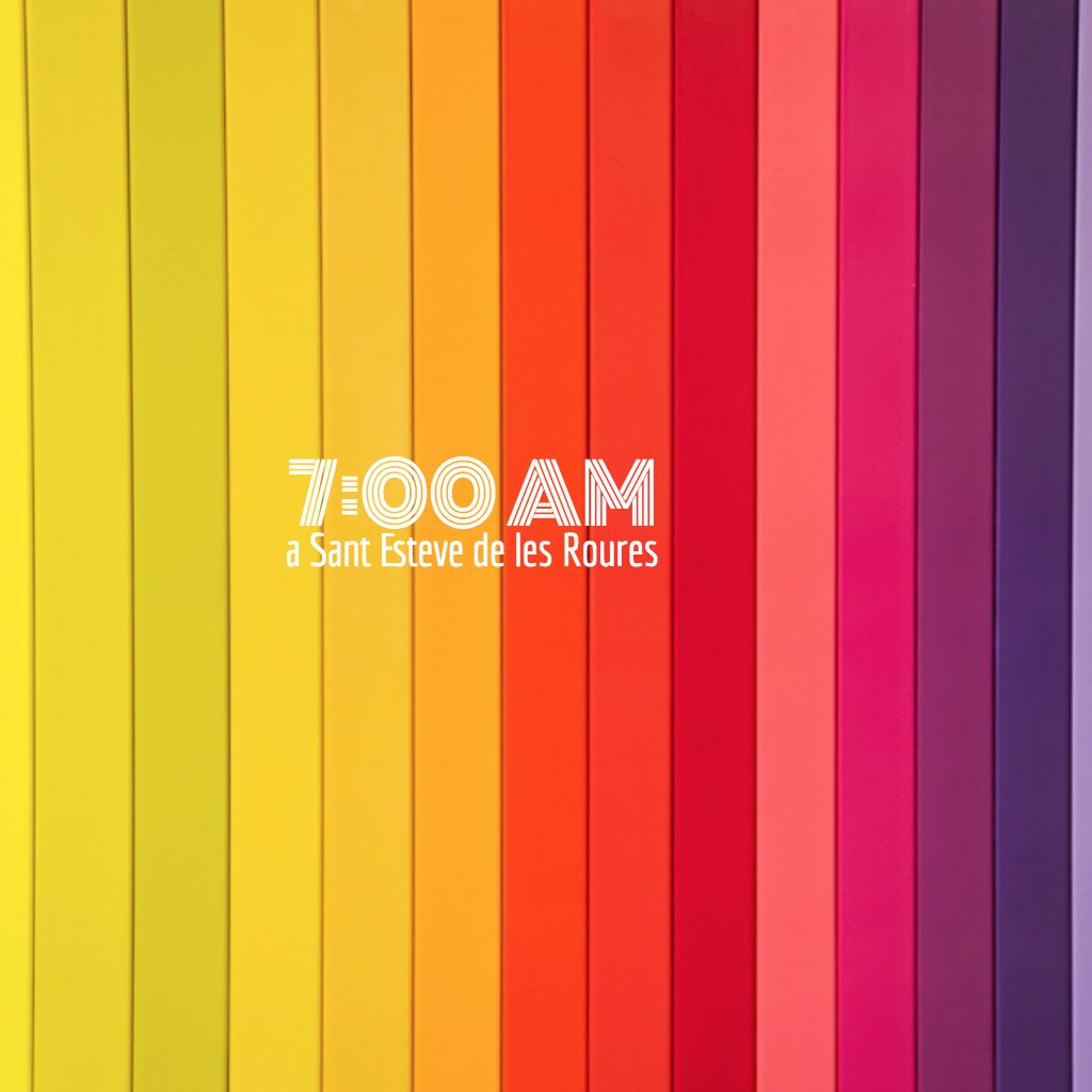 Bon dimecres rourencs. Són les set!