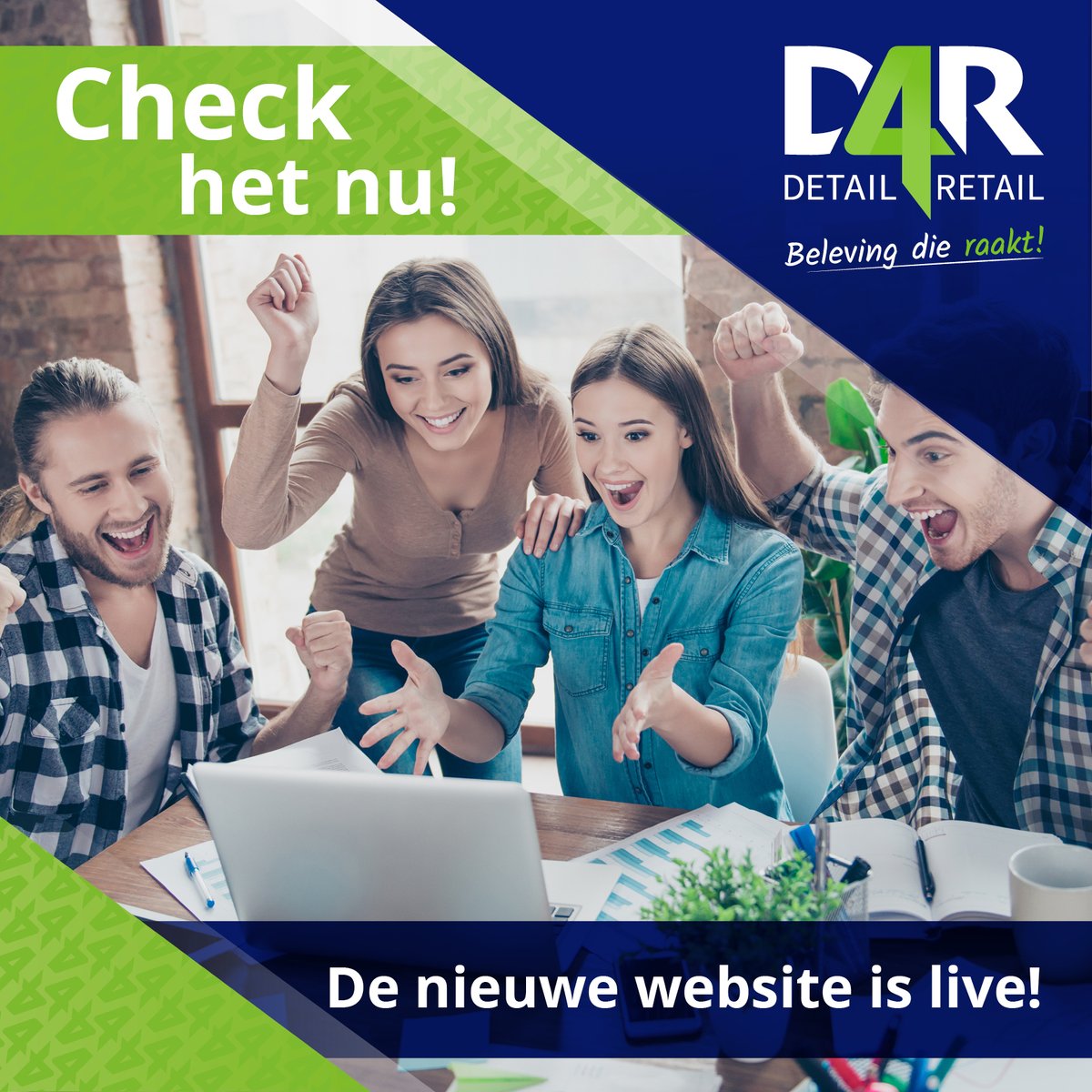 Detail4R's tweet photo. Yes, we zijn live... Met trots presenteren we de nieuwe website van Detail4Retail! Check het snel op https://t.co/gDSSwEPh3M en laat ons weten wat je ervan vindt!
#nieuwewebsite #Detail4Retail #belonen #beleven #belevingdieraakt https://t.co/qHV0J5FPf2