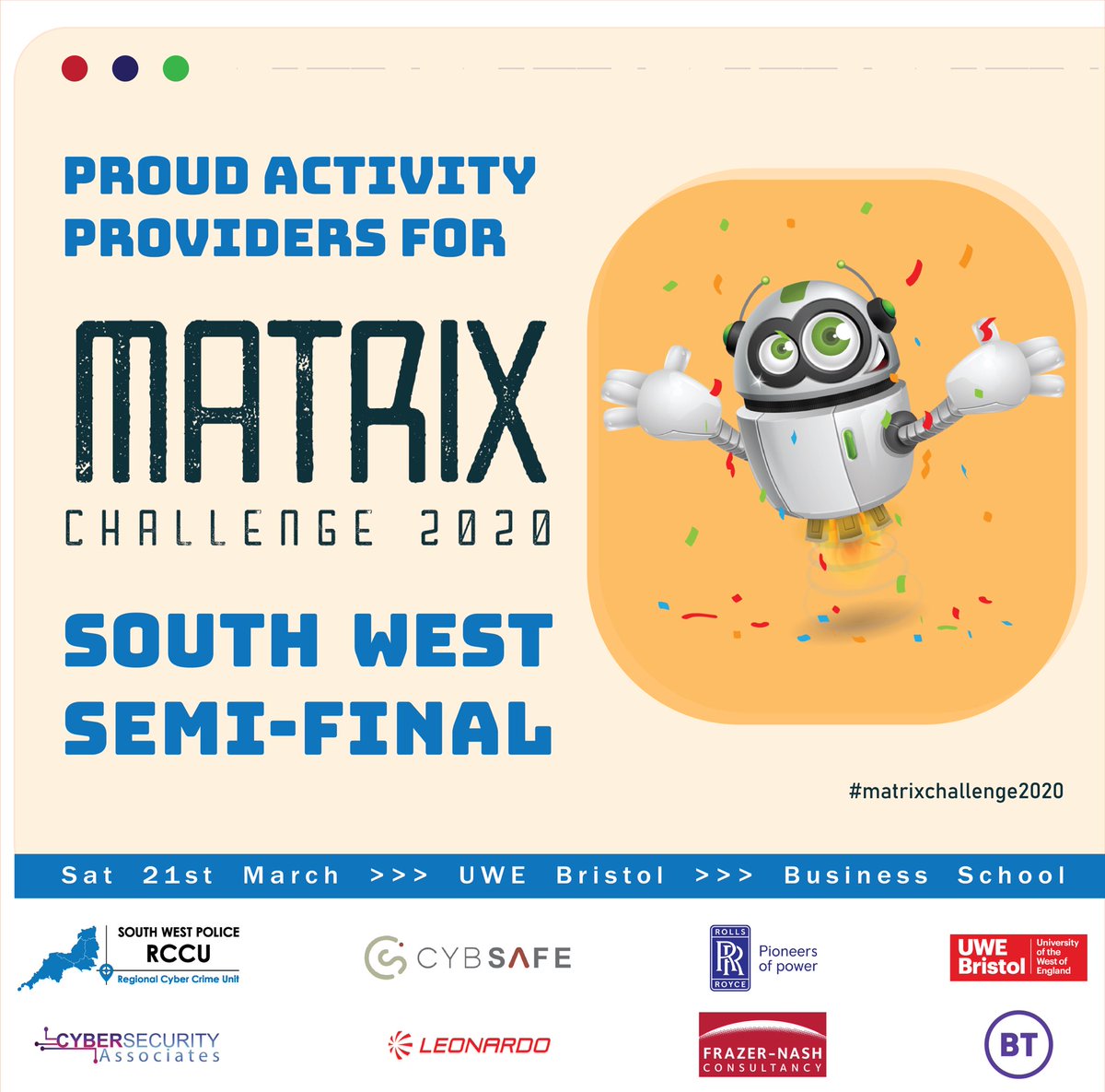 paulbroadheadrr's tweet photo. We’re so looking forward to supporting #matrixchallenge2020 @swrccu
#RollsRoyceSTEM https://t.co/G1sXnhu1iG