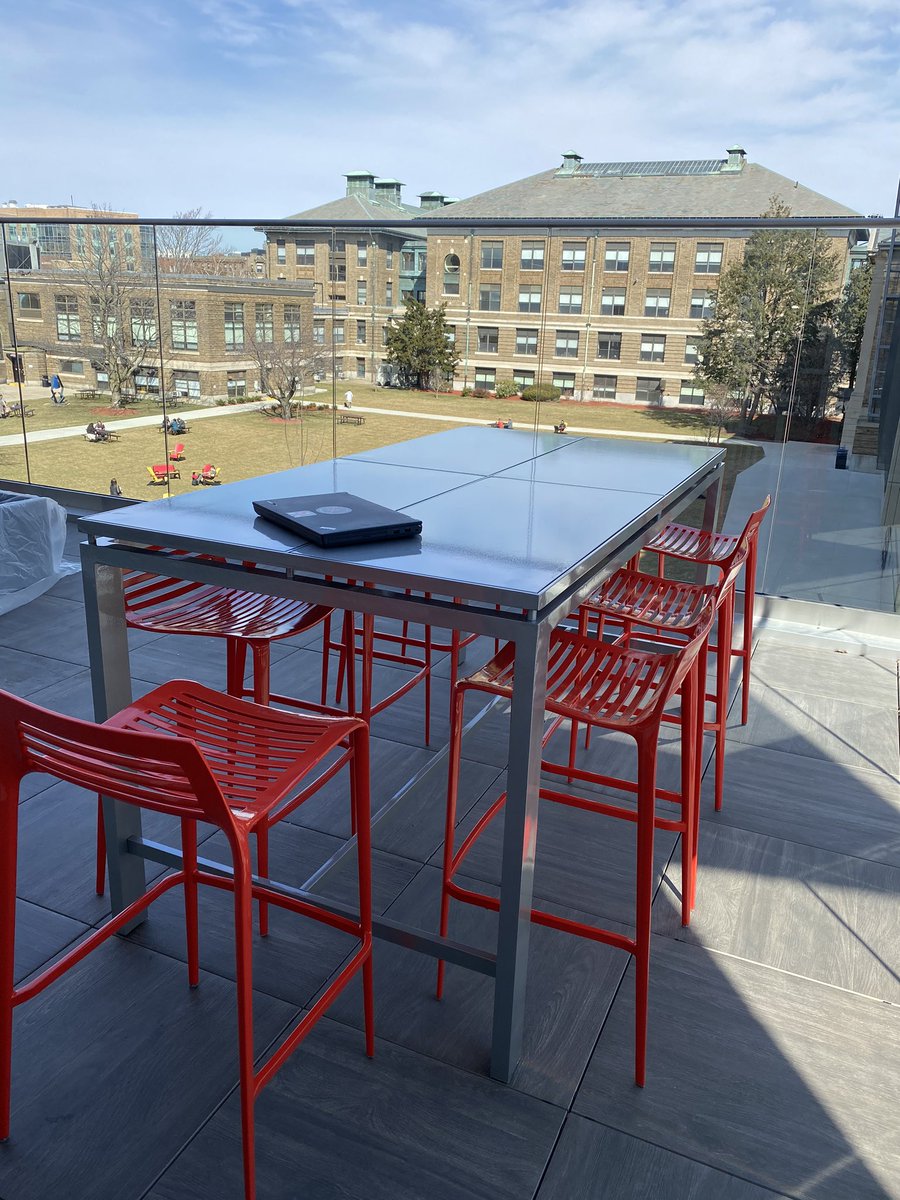 witfacilities's tweet photo. Spring break day one...beautiful day to install the new furniture on the roof terrace. #quadview https://t.co/u8v1m8Zr7y