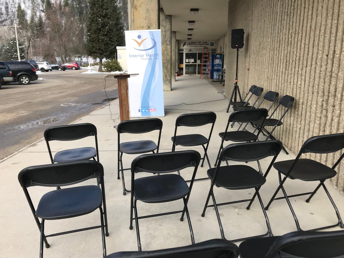 We’re all set up for a special announcement at the #Castlegar Health Centre this morning! Stay tuned for more information about new services for people in this region. #everypersonmatters
