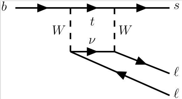 But this pulls in the possibility of having a Z boson instead of the photon γ. And then I can also have a box, with a W boson and a neutrino.