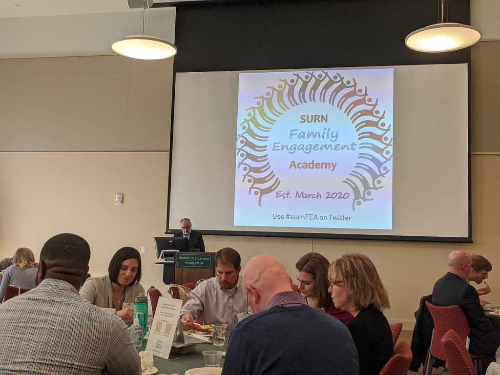 EngageFamCCS's tweet photo. Today, the #CCSSFE team is attending the SURN Family Engagement academy with keynotes by the VERY knowledgeable Karen Mapp and Steve Constantino! #surnFEA https://t.co/A1li9eSI37