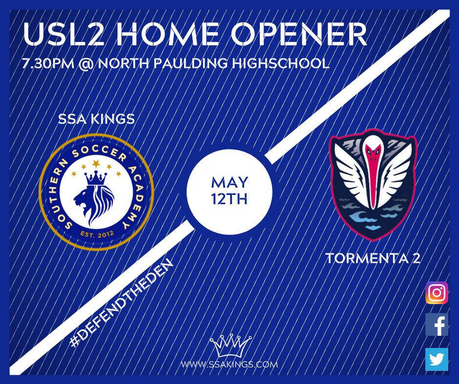 SSAKings's tweet photo. Mark your calendars Atlanta! Our @USLLeagueTwo Home Opener has been announced! We take on @TormentaFC_2. 
.
.
.
➡️ Swipe Right for our Head Coach’s thoughts 💭 💭💭💭💭 https://t.co/ZQOxQFsPyJ
