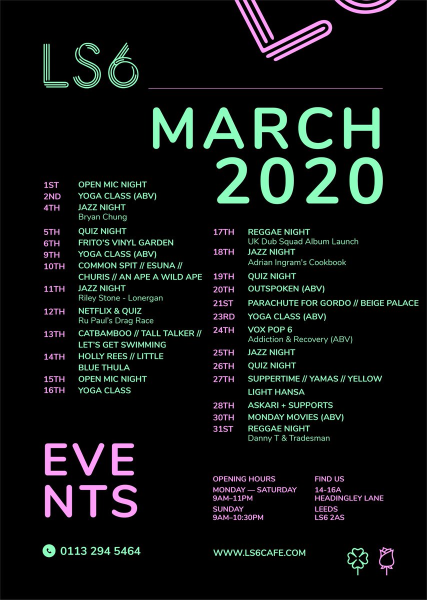 We've got rather a busy month ahead at LS6! #leedsevents