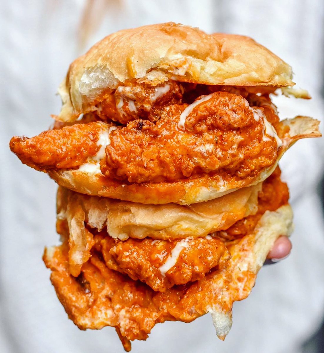Treat yourself to this indulgent Buffalo Chicken Sandwich from <a href="/bobwhitecounter/">Bobwhite Counter - Alphabet City</a> at <a href="/urbanspacenyc/">Urbanspace NYC</a> 570 Lex in #MidtownEast. • Photo: pigout_nyc on Instagram