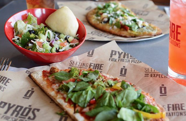 PyrosPizza's tweet photo. Starting the week off right ๐๐ป๐ฑ๐ฅ ๐ณ Incase you didn't know, we have numerous healthy options for any diet or lifestyle including keto friendly egg frittatas, Whole30 approved salads and our new cauliflower crust made with vegan ingredients! #PyrosPizza https://t.co/9ijbvIXD0P