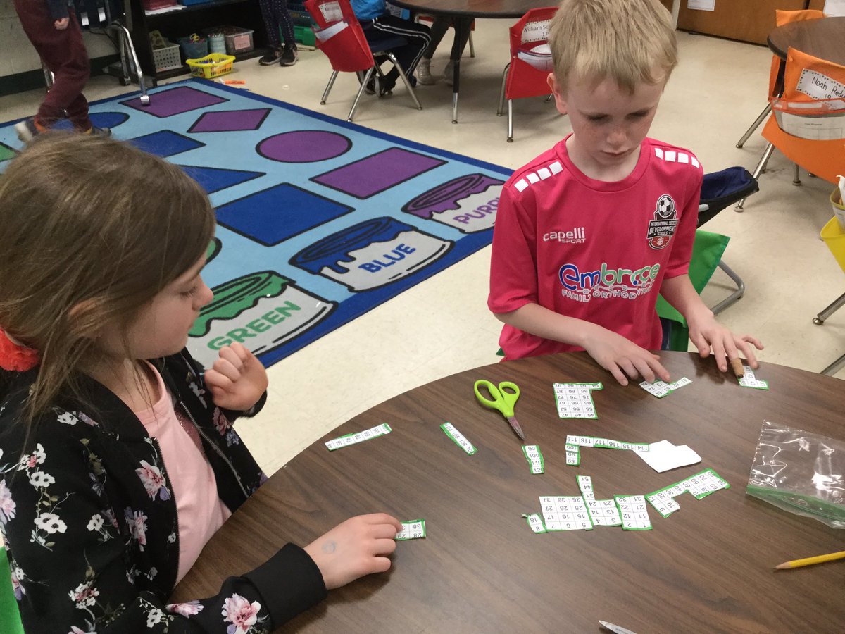 MrsAssor's tweet photo. @Hubbard_School Dissecting 120 charts and putting them back together is a wonderful way to practice our 120 chart @MrsMains https://t.co/ImobL18SrK