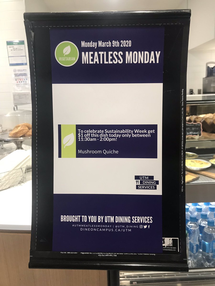humaneworldcan's tweet photo. One mushroom quiche, please ๐๐
Itโs #SustainabilityWeek! Weโre in #Ontario today, where @UTMHospitality & @UTM_Dining are offering delicious #plantbased food specials across campus. ๐ฑ๐
#ForwardFood #protectfarmanimals https://t.co/henhE5oHyw