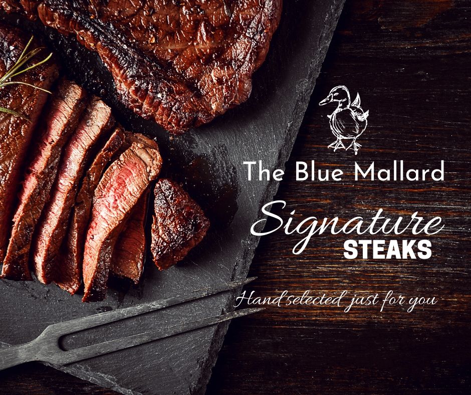 TheBlueMallard's tweet photo. Treat yourself to a steak this week 🥩

100% British, locally sourced from Taylors Farm and aged for a minimum of 28 days 👌😋

And if you dine on Thursday night you can enjoy £5 off all steaks! 

#steakoffer #steaklover #burscough https://t.co/MRvg1z67SF