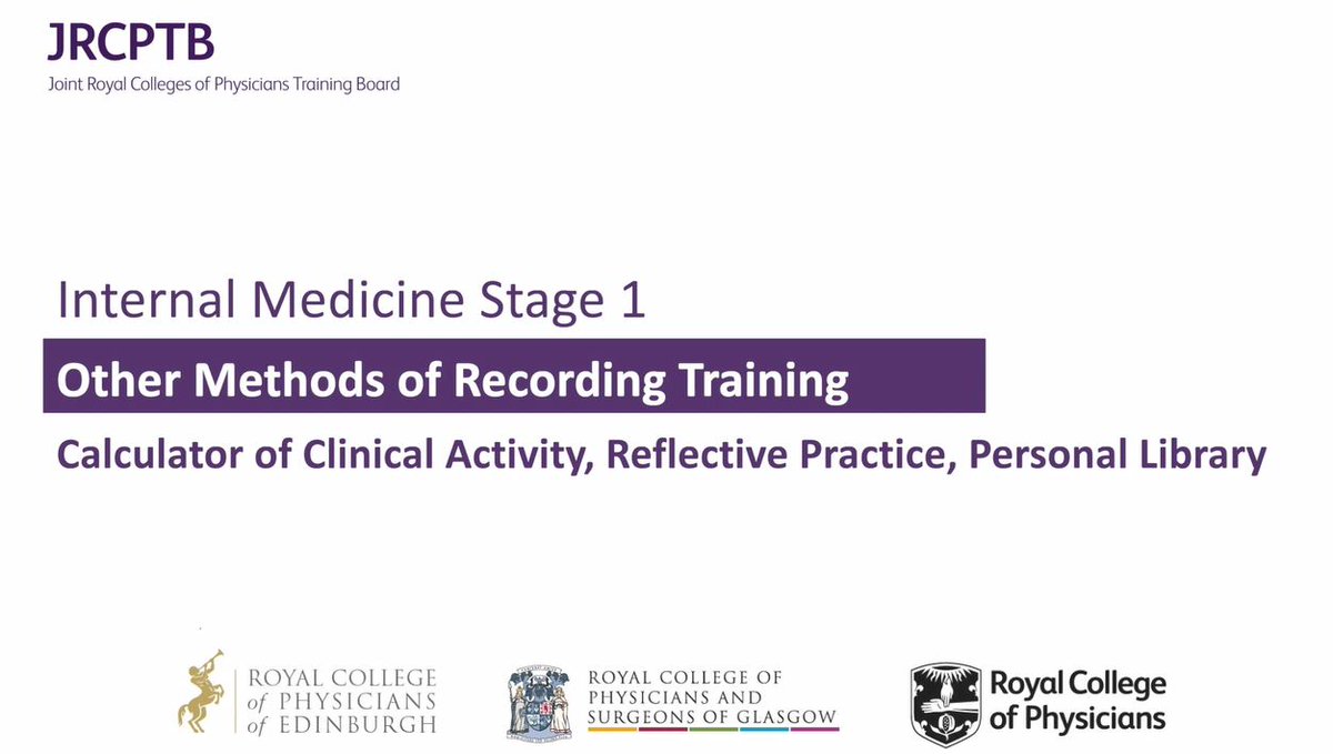 JRCPTB's tweet photo. The latest four videos in our Internal Medicine series are out! They give an overview of structured feedback, other methods of recording training, work place based assessments and supervisors.

Take a look > https://t.co/hCemdjXBeG https://t.co/TPaAqzUXAl