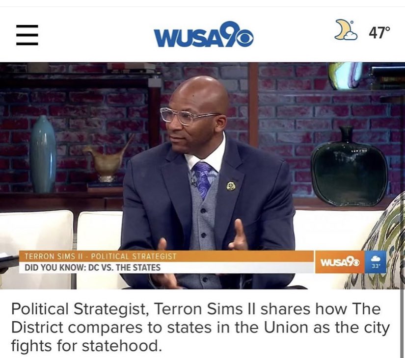 ImageElevators's tweet photo. #ImageElevators client &amp; #PoliticalStrategist #TerronSimsII appears on @wusa9’s #GreatDayWashington! #PR #PublicRelations #PRAgency #Marketing #Branding #DMV #WashingtonDC #Arlington #Virginia #Press #MediaMention #TVAppearance https://t.co/mc0Q4AsyGQ