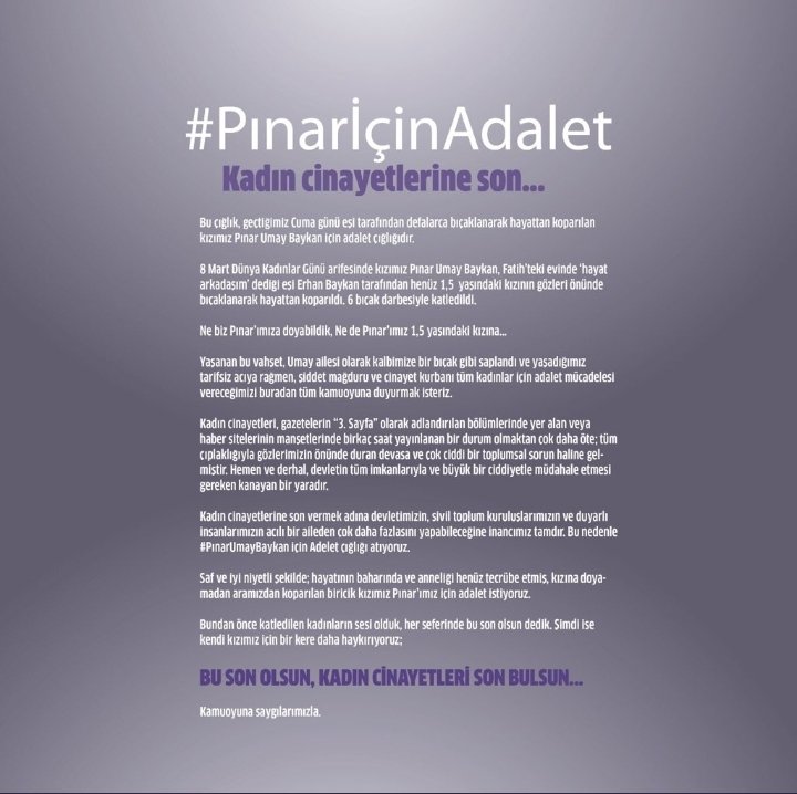 bakisandal's tweet photo. #pınarumaybaykan #kadıncinayetleri https://t.co/TwMTqi21Rb