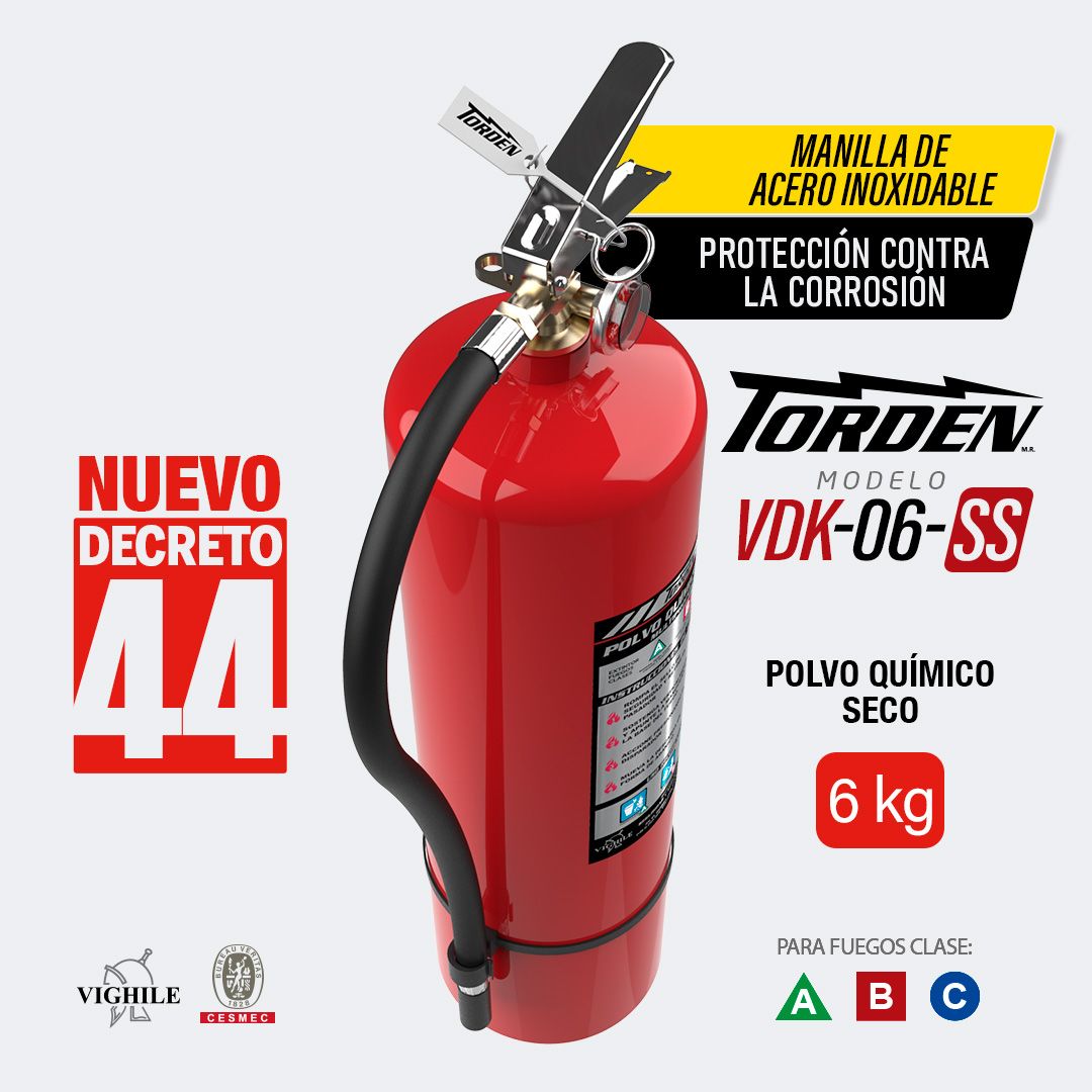 vighile's tweet photo. Nuestro #Torden de 6 kilos, extintor con mayor distribución para uso industrial en sus dos versiones VDK-06 y VDK-06-SS con manilla en acero inoxidable https://t.co/cxZ04G5sxf #apagalocontorden #extintorPQS #Decreto44 #DS44 https://t.co/BdLwbNWfwC