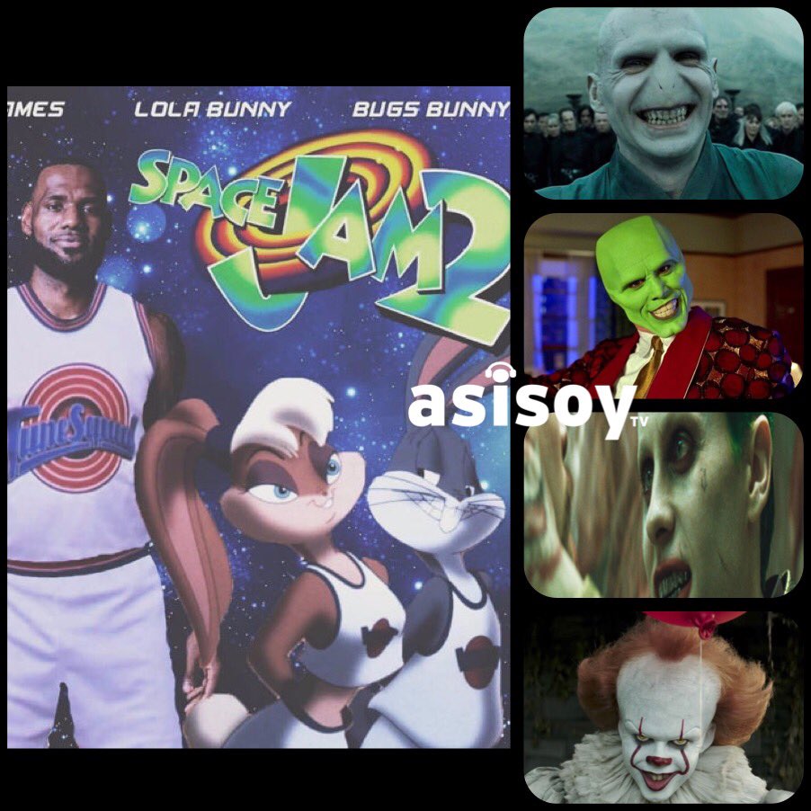 ASISOYTV's tweet photo. El enfrentamiento de básquetbol que se veremos en #SpaceJam2 se va a poner muy bueno .

El equipo rival estará conformado por  #LaMascara, #Pennywise, #Joker, #Voldermort y otros personajes. https://t.co/WKiIaX7yjZ