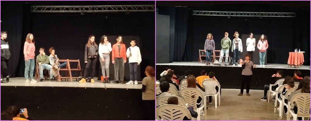 institutcanet's tweet photo. TEATRE FÒRUM SOBRE EL BULLYING
L’alumnat de 1r d’ESO, conjuntament amb alumnes del Col·legi Yglesias de Canet, van assistir a Vil·la Flora a una sessió de teatre fòrum sobre el tema del bullying i l’assetjament, el dilluns 20 de febrer. https://t.co/oSPhVMcSUp