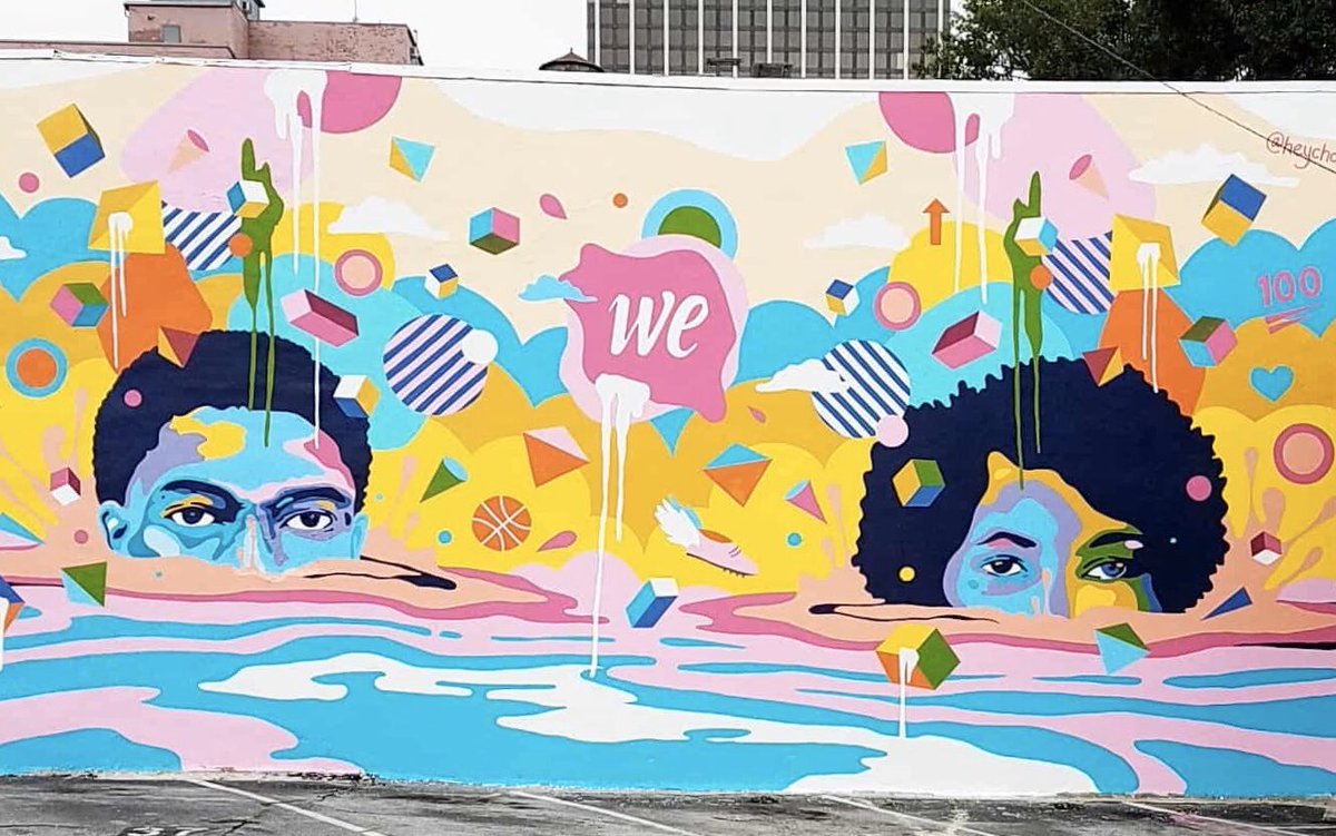 Check out this beautiful mural off Peachtree Street✨#MuralMonday