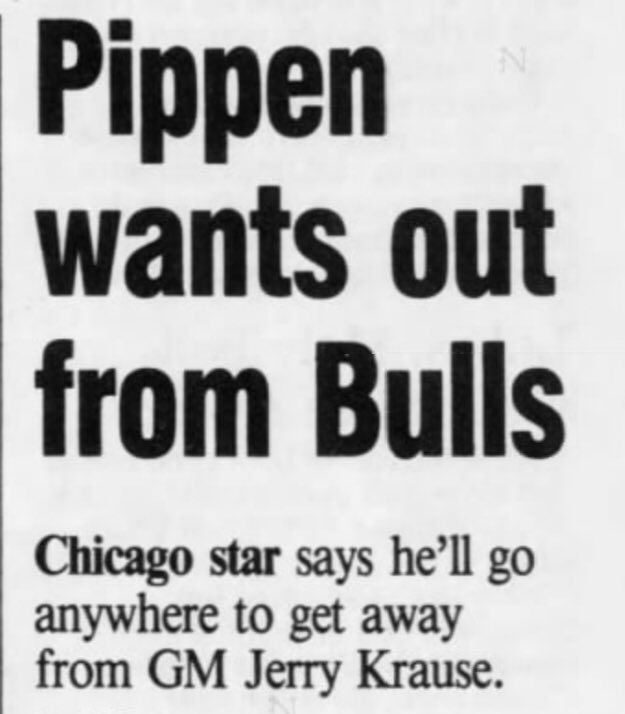 I found a quote from Scottie Pippen from January 1995 that modern Bulls fans will find distressingly relevant. https://readjack.substack.com/p/how-scottie-pippen-once-tried-to