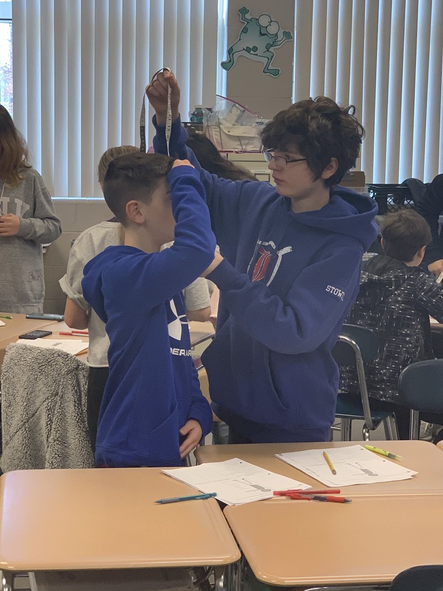 Getting ready to start our ratio unit in math by taking our body measurements. What will these measurements have to do with ratios?