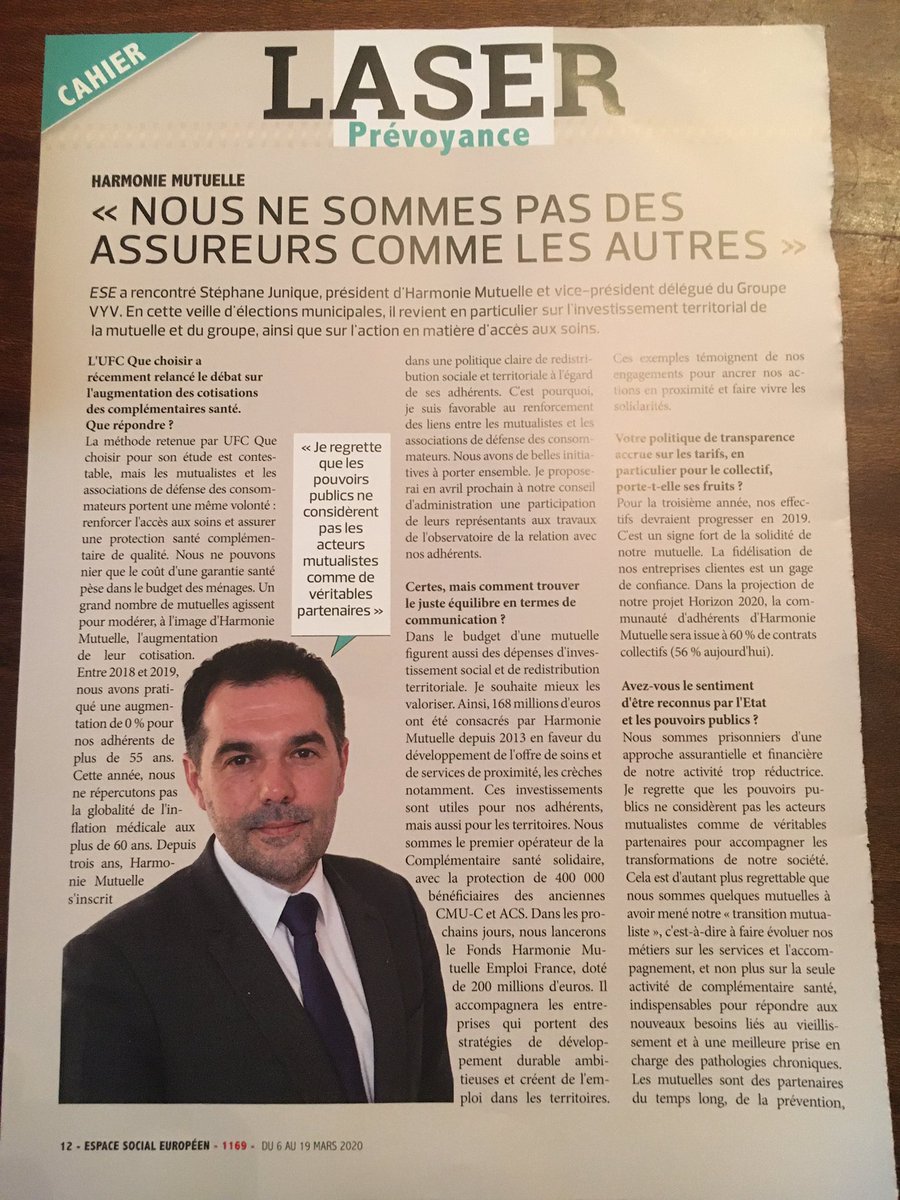 rsturmel's tweet image. Invité d’Espace Social Européen, S.Junique porte la voix du monde mutualiste dans le débat des municipales. Des acteurs de solutions, l’ancrage territorial fait de nous un acteur majeur au côté des maires et des populations, à la pointe de l’innovation.
@hmutuelle @Groupe_VYV