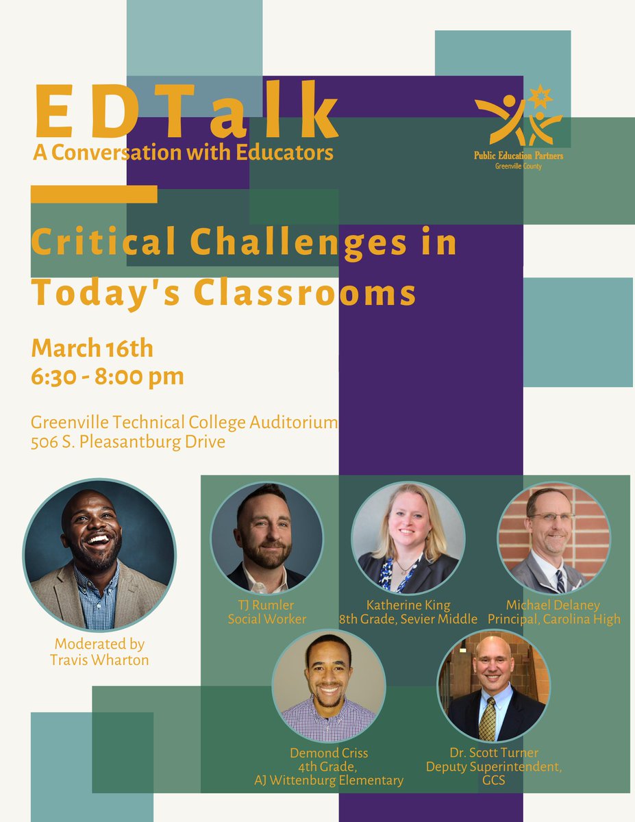 gcschools's tweet photo. Public Education Partners is hosting their first EDTalk of 2020, Critical Challenges in Today's Classroom - featuring an expert panel of educators, sharing the biggest challenges they face every day in the classroom and ways to support our public schools. https://t.co/L80tmJ7AR8 https://t.co/eFqWboyQaE