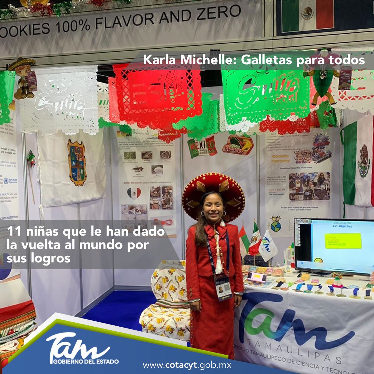 COTACYT's tweet photo. “11 niñas que le han dado la vuelta al mundo por sus logros” les compartimos este artículo, ella es Karla Michelle, orgullosa emprendedora tecnológica Tamaulipeca; emanada del #CECIT impulsado por el @gobtam a través del #COTACYT. Nota: https://t.co/UFW6hNkax4 #OrgulloTam https://t.co/6ncWa48ZfB
