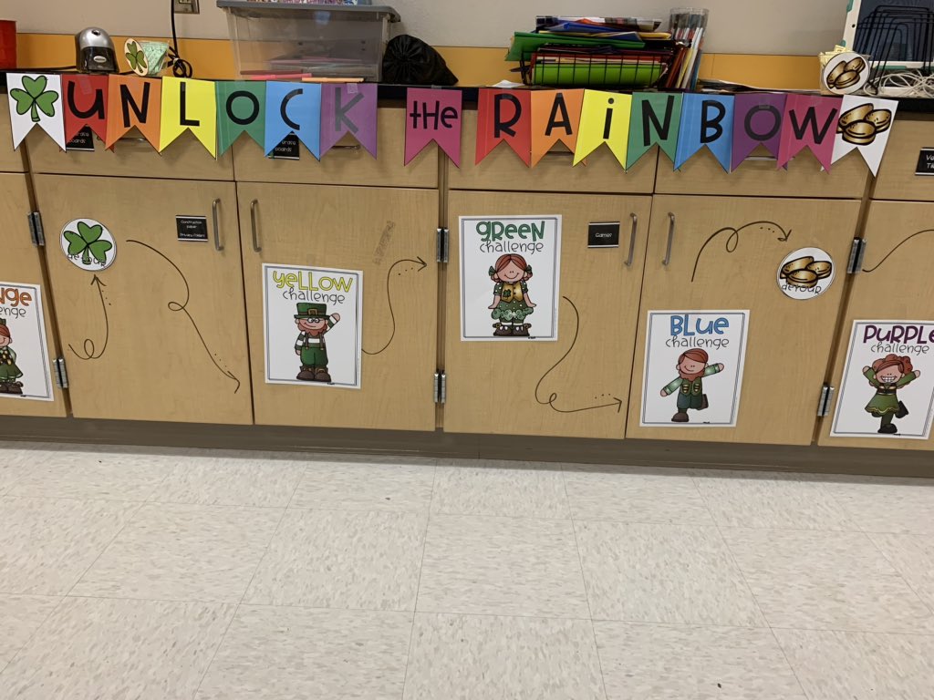schoonoverLISD's tweet photo. An INNOVATIVE way to review for a common assessment is to make it into a game!! Unlock the Rainbow! #thinkbiglisd @LampasasTCE https://t.co/da3QD3aMVv