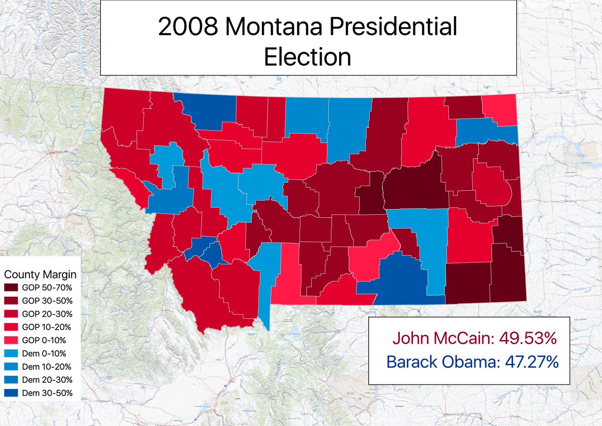 Attorney General of Montana. At the same time, Obama narrowly lost Montana in the presidential election. He outran Obama in almost every county. Montana has quite the propensity for ticket splitting. He had a lot more rural strength than did Obama.
