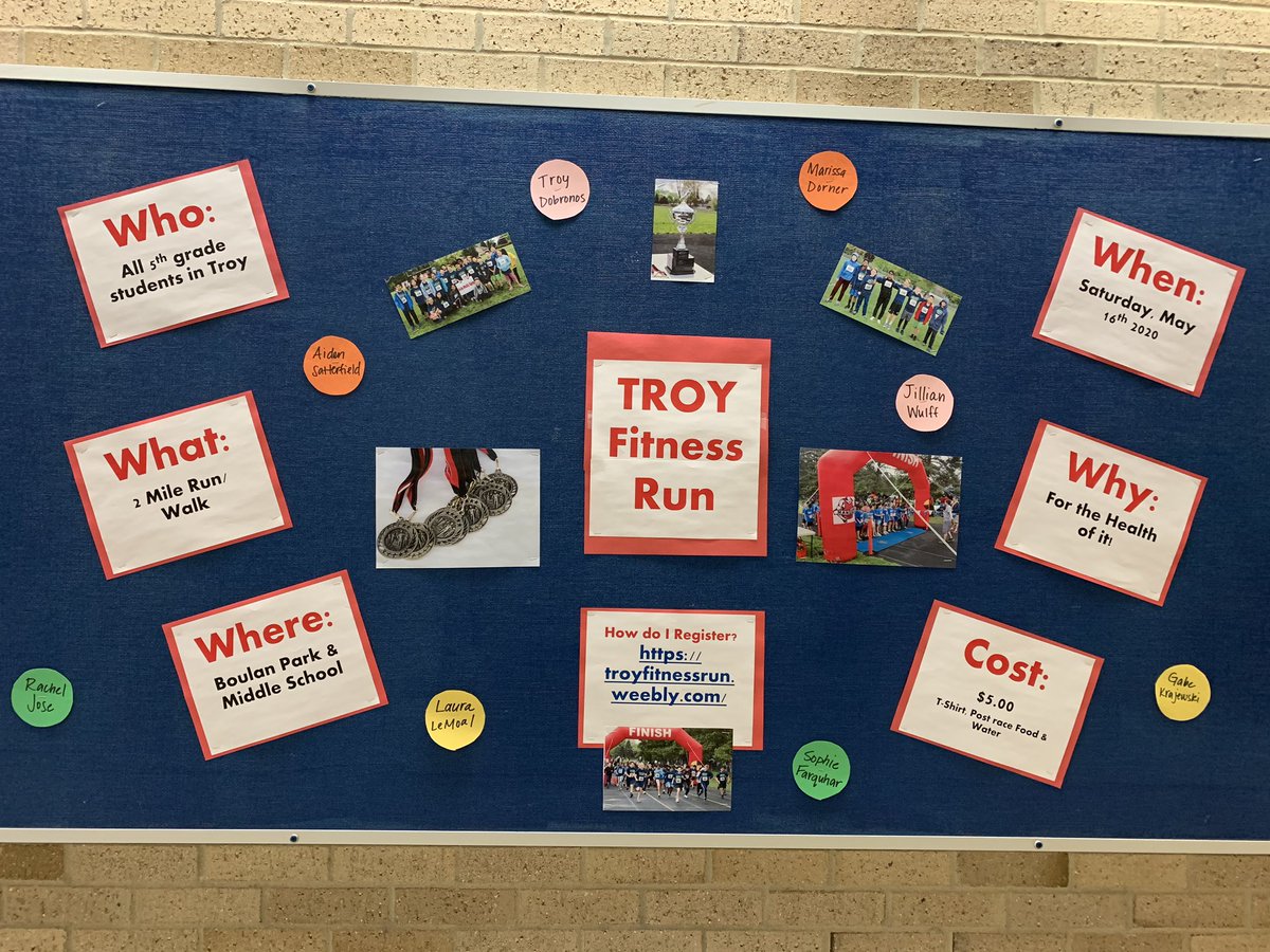 HamiltonHawksPE's tweet photo. Yahoo! @HamiltonHawks82 already has 8 kids registered for the TROY Fitness Run! Who else will join us? @MrRogersTSD @azarewych @mrsmurphyham @swelchTSD https://t.co/M9otIdy1hO