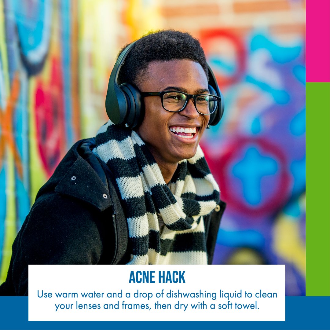 BenzagelCanada's tweet photo. If you wear glasses, make sure you clean the nosepiece frequently to keep oil from clogging the pores around your nose and eyes 🤓
#AcneHack #Acne #Glasses https://t.co/oBUwgrXlDt