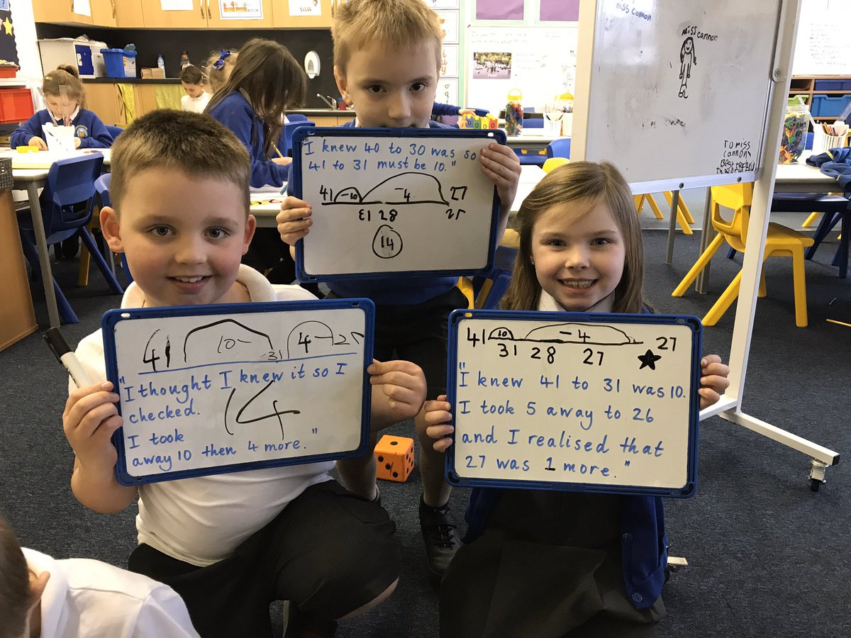 P2/3 proudly showing off their empty number lines ➕➖➗