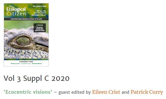 EcolCitizen's tweet photo. In our new issue, six authors present visions of how societies could be organized ecocentrically. They include #ecoanarchism, a #Nietzschean land ethic, cosmopolitan #bioregionalism, #ecorepublicanism, and a #halfwild Earth. Read it for free: https://t.co/7KHFS68G8b https://t.co/VfBdPvcEdg
