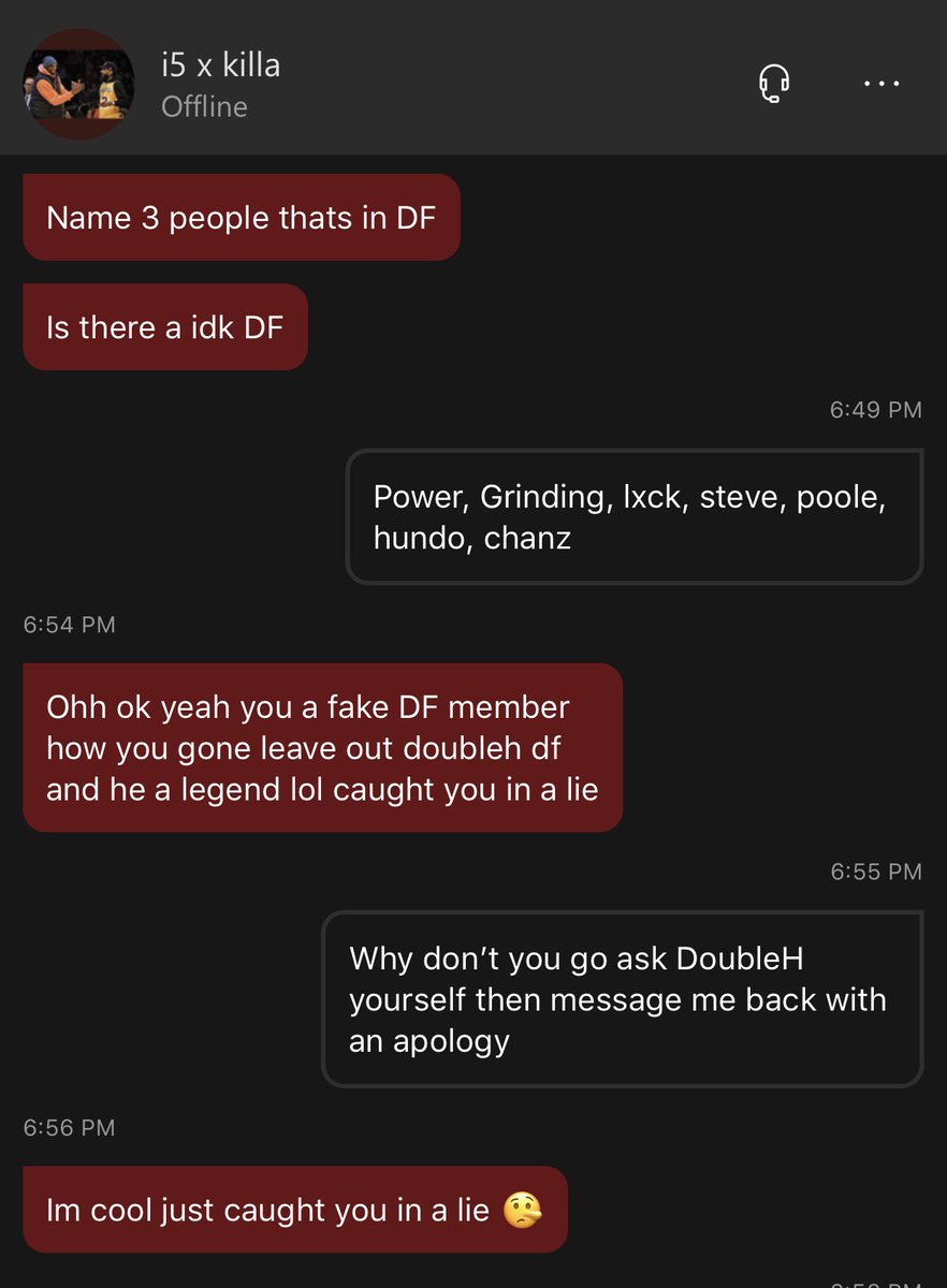 ItsCarrying's tweet photo. Hi guys I’m a fake DF member apparently lol 😂 https://t.co/GDNGzR8h3p