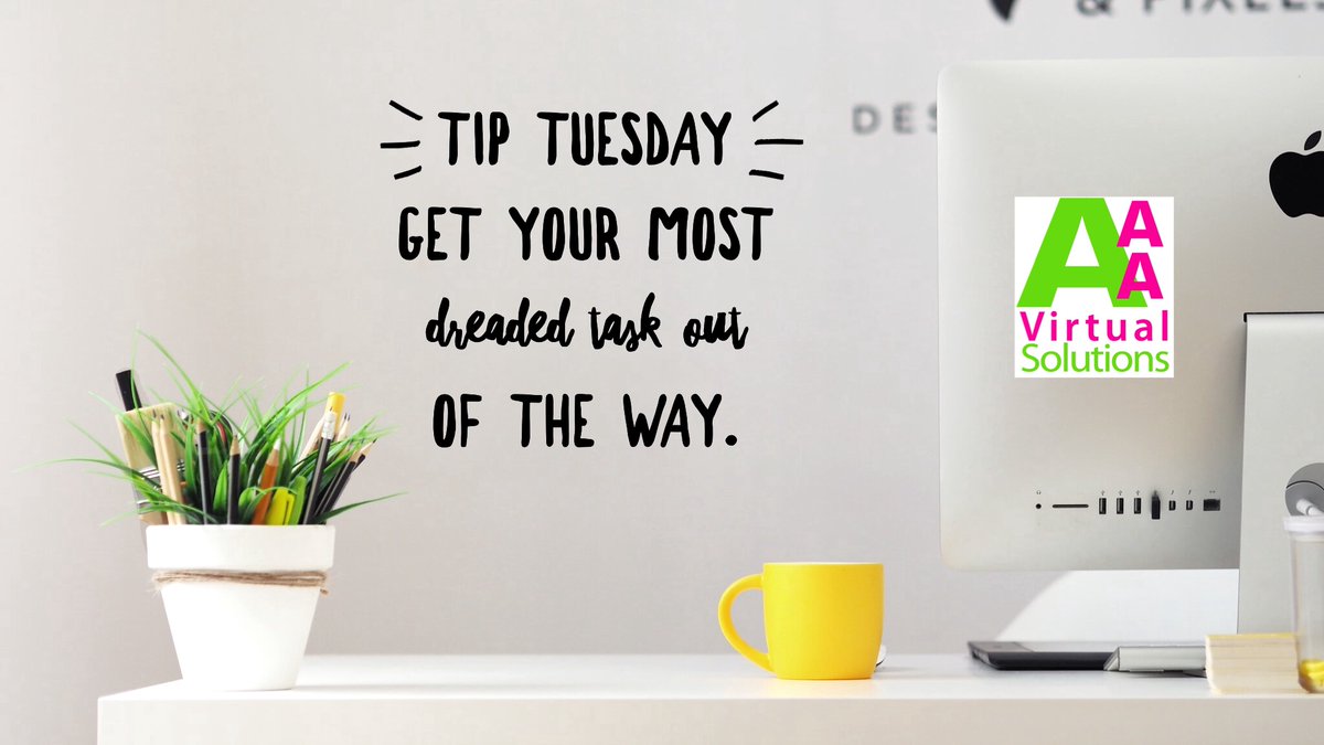 AAAVirtualSol's tweet photo. Tip for Tuesday. Who agrees 😊
#tiptuesday #gethemostoutofyourday #beproductive #office
#admin https://t.co/BDGu7muDzG