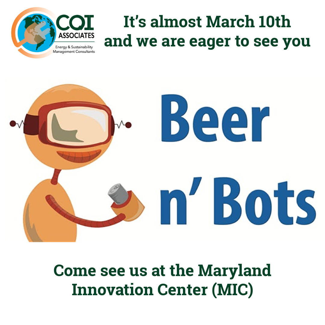 It's almost March 10th!! We can't wait to see you at the Maryland Innovation Center where Melissa will be driving a bot!! We have a fun night planned, can't wait to see you there. It starts at 5PM 🎊