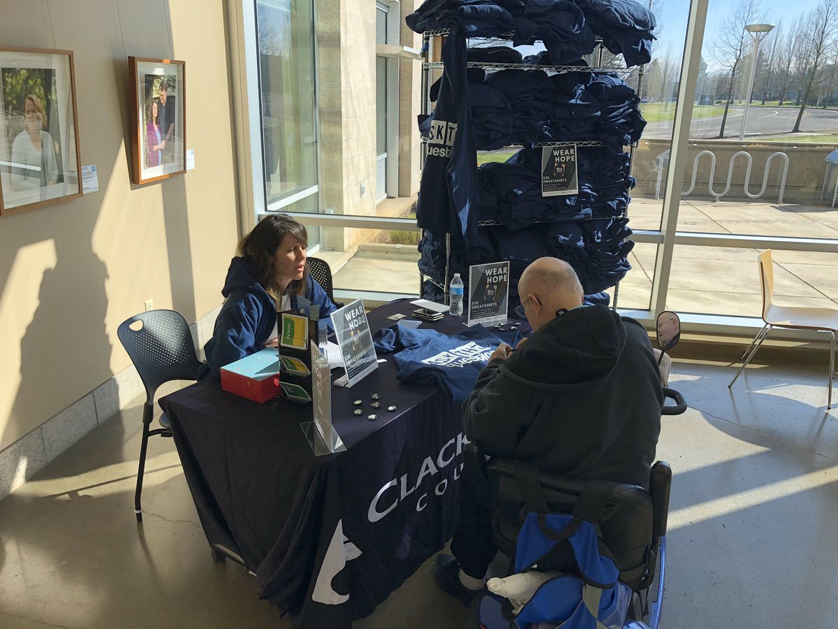clackamascounty's tweet photo. The Clackamas County Suicide Prevention Coalition was selling sweatshirts today so people can wear hope, start a conversation with someone who is struggling and ask the question, “Are you OK?” 

Go to https://t.co/HpDCKrwpyG for more info. https://t.co/Bx9UWWlMYY