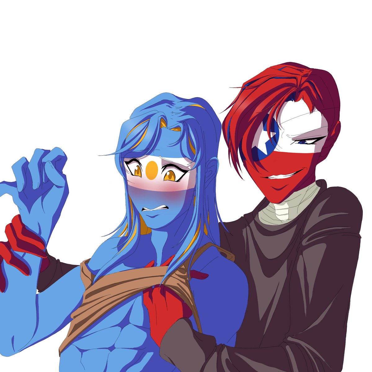 hetalok1's tweet photo. Finished batch °•°•° más Argentina para todos jajaj 
#CountryHumans #countryhumansargentina #countryhumanschile https://t.co/nII66aflLi