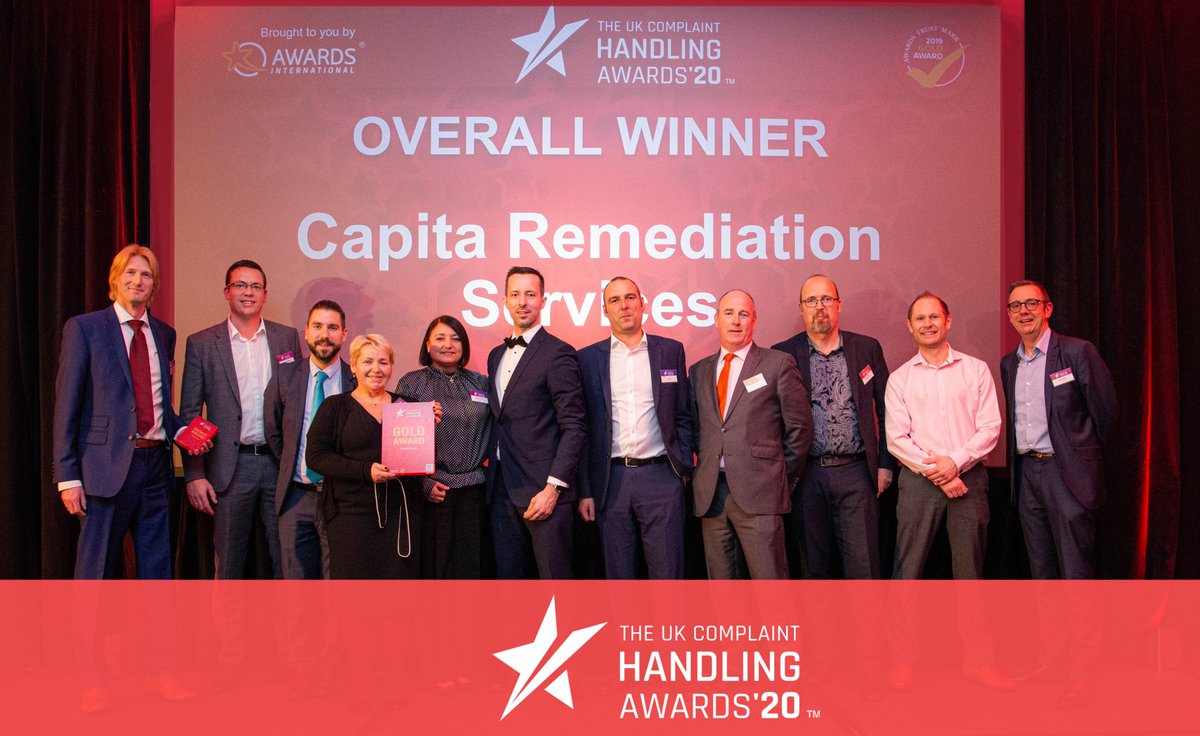 Congratulations to our team who were announced as Overall Winners of the UK Complaints Handling Awards 2020! They also won:
Gold - Best use of customer insight &amp; feedback
Silver - Best complaint handling team of the year
Bronze - Financial Services #UKCHA20 
<a href="/awardsinter/">Awards International</a>