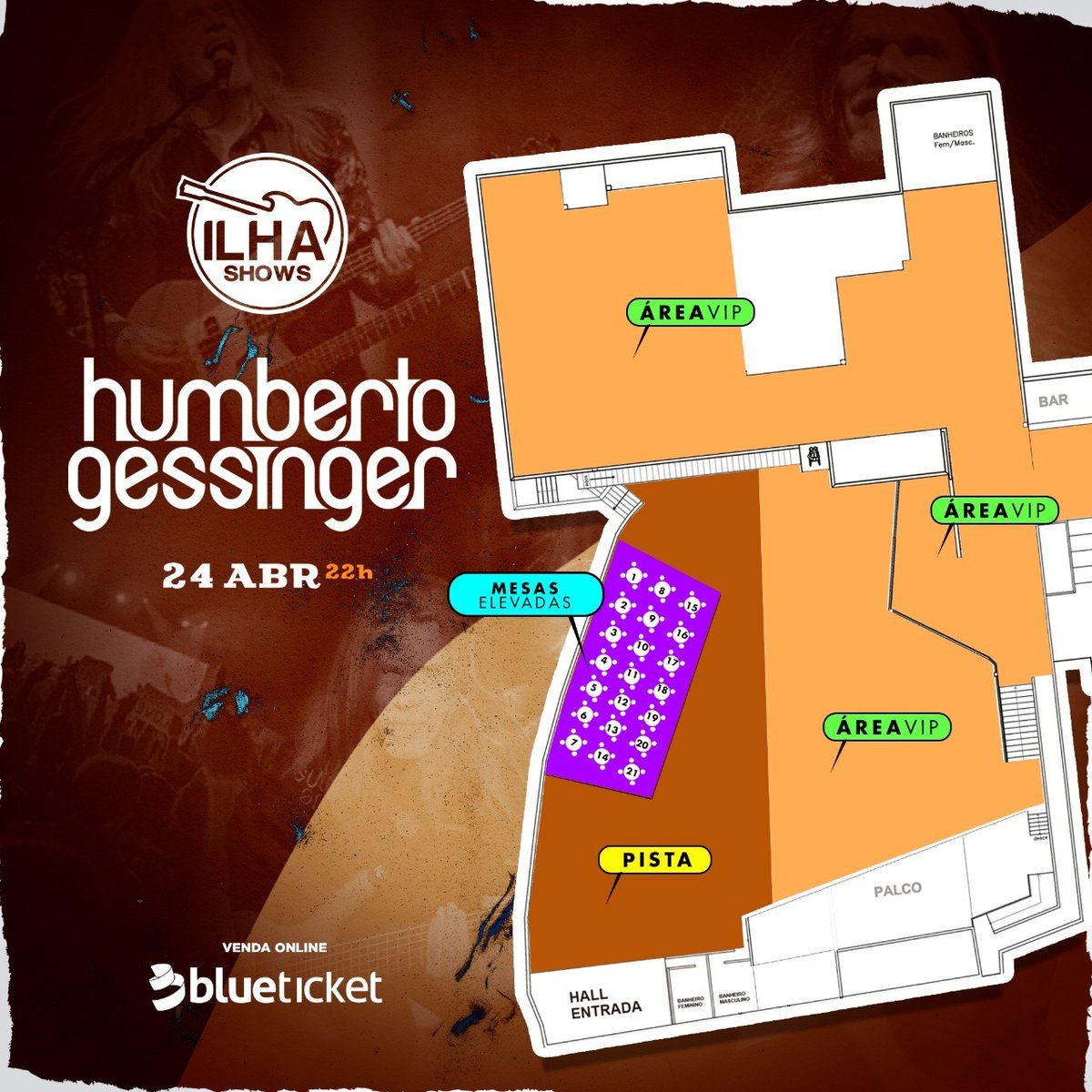 Confira o mapa, reúna a turma e venha curtir Humberto Gessinger no dia 24/04 aqui no Ilha! 😍🎸

Garanta já seu ingresso nos primeiros lotes ⤵
⁣⁣
✅ Online: Blueticket bit.ly/1gessingervix (na bio).
✅ Lojas Jaklayne Jóias.
✅ Soft Modas - Guarapari.
