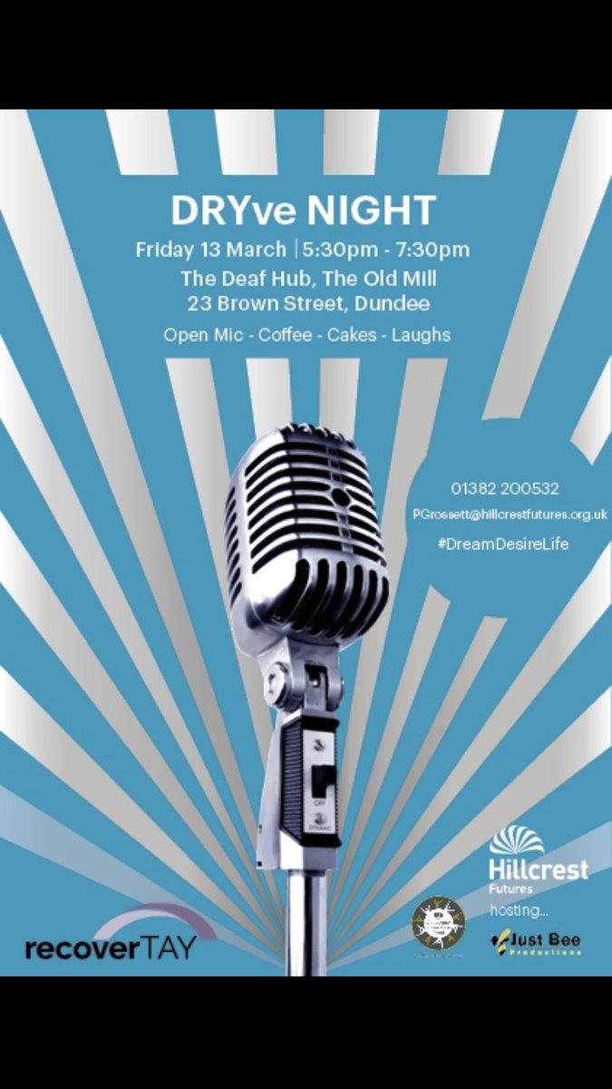 RecoverTay's tweet image. This Friday night @taysidedeafhub  5.30 @justbeeingyou @AddactionDundee @Dundeevolaction @DundeeParish @DundeeCouncil