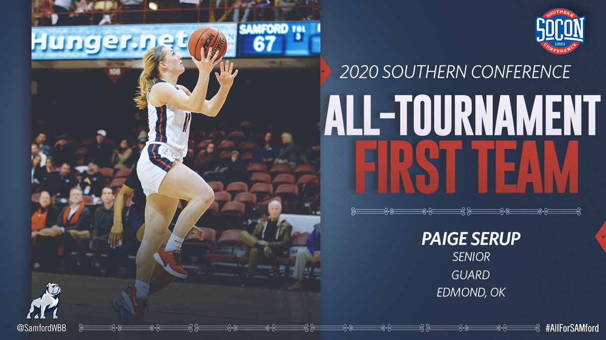 SamfordWBB's tweet photo. Have a tournament @serup11!

👏👏👏 

#AllForSAMford https://t.co/jMff5nqNPe