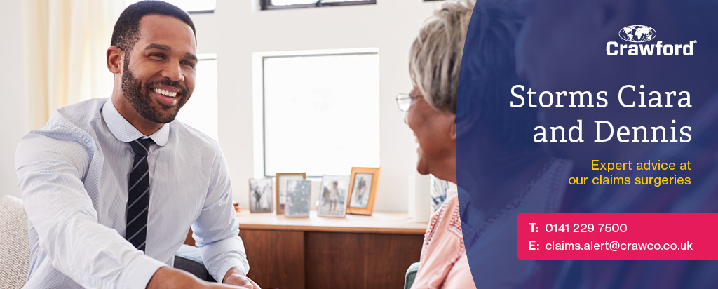 To help people affected by recent #floods, <a href="/crawco/">Crawford & Company</a> will be holding a claims surgery on Thursday 12 March at Heritage Park Hotel, Coedcae Road, Pontypridd, CF37 2NP.