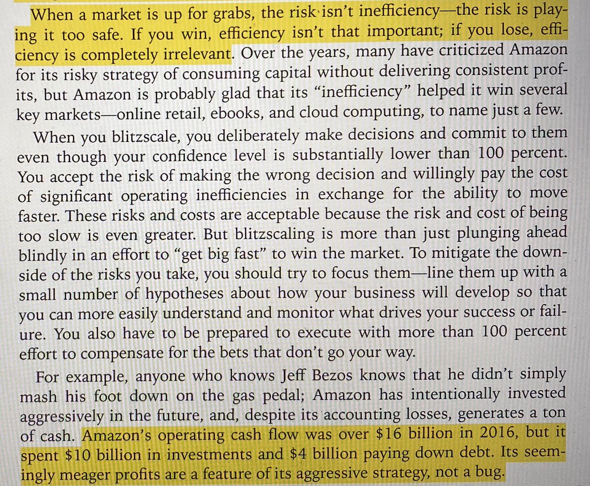 “When a market is up for grabs, the risk isn’t inefficiency - the risk is playing it too safe. If you win, efficiency isn’t that important; if you lose, efficiency is completely irrelevant.”