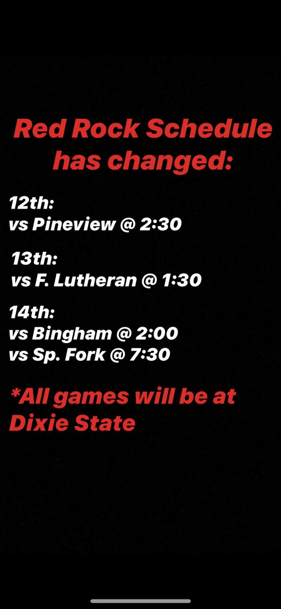 Our Varsity Red Rock schedule has changed a bit... get down to St. George and support your AF Cavemen!!! Travel safe! #forksup #mudita #wuwei #redrock @BhivePrepSports