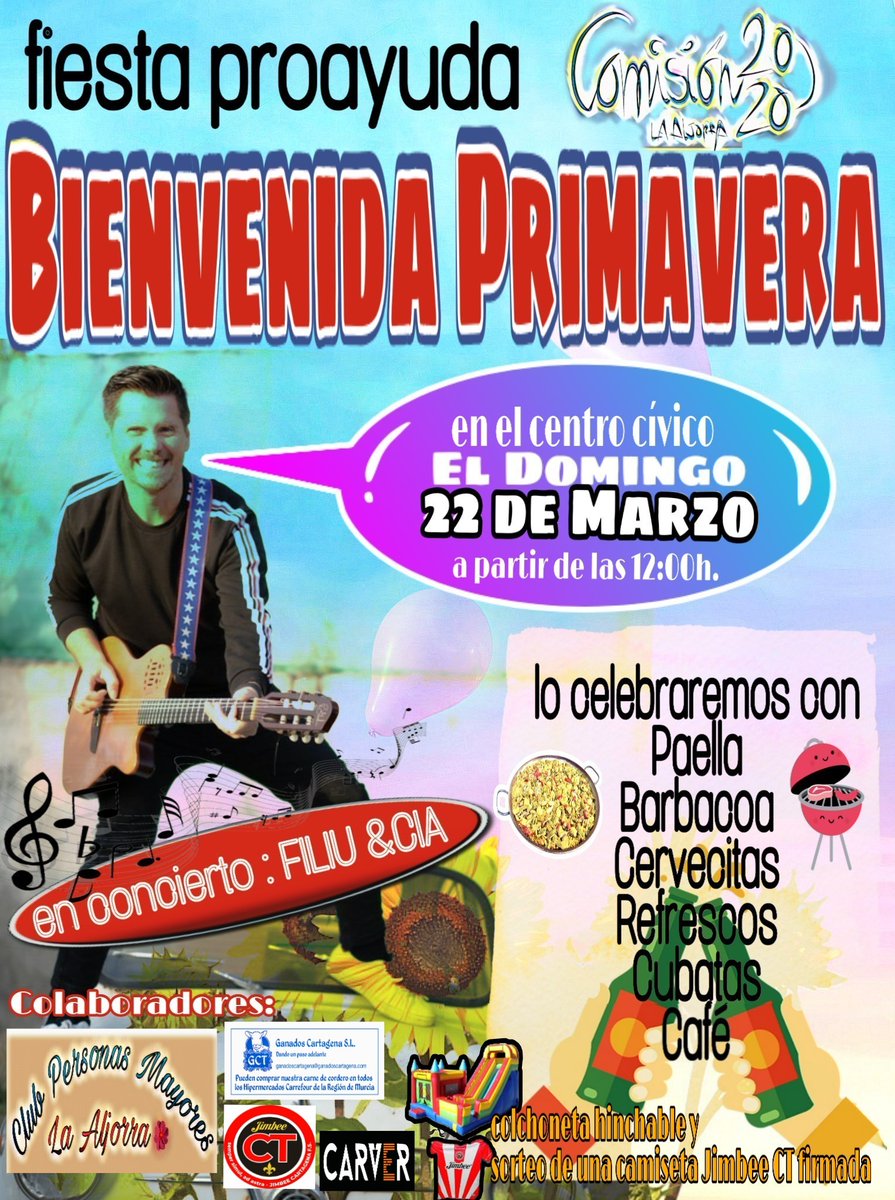 BernalEva's tweet photo. @JimbeeCartagena dar las gracias al Jimbee Cartagena por su colaboración con las Fiestas de La Aljorra. ¡El domingo 22 os esperamos allí! https://t.co/dwzcMFqpRs