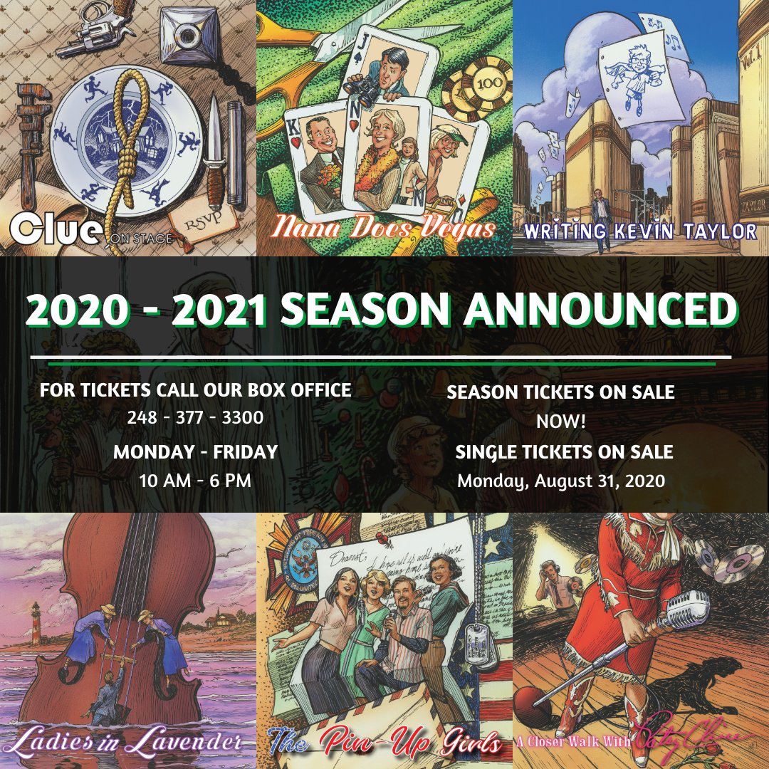 MBTheatre's tweet photo. MBT is thrilled to announce our 2020-2021 season! We are ecstatic to bring you some great shows and look forward to seeing all of you in our audience! https://t.co/ntKjv4qg6u