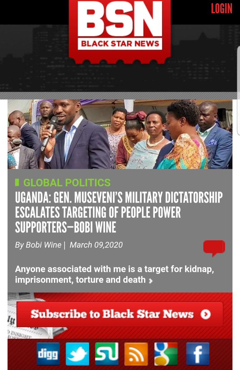 #Uganda's #kleptocrat #MilitaryDictator #Museveni escalates attacks on #PeoplePower movement #BobiWine supporters 
tinyurl.com/qromcno